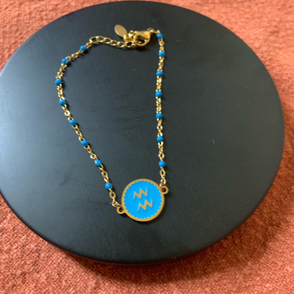 Gold and Blue Aquarius Bracelet ♒️